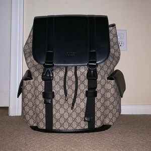 Gucci beige Webbed backpack